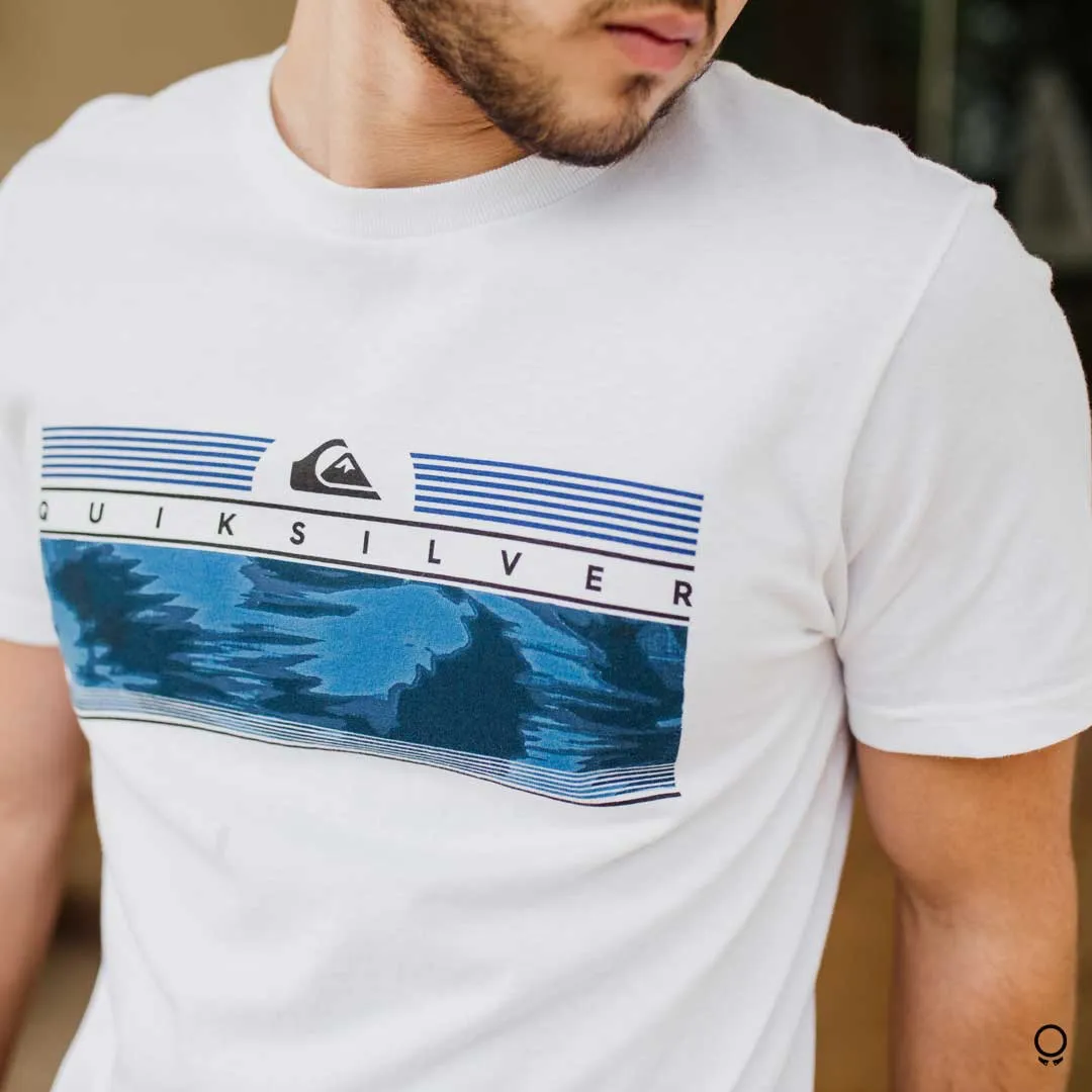 REMERA QUIKSILVER BLANCA CON ESTAMPA