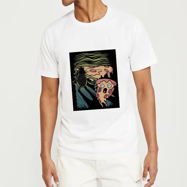 REMERA FIJI BLANCA ESTAMPA PIZZA
