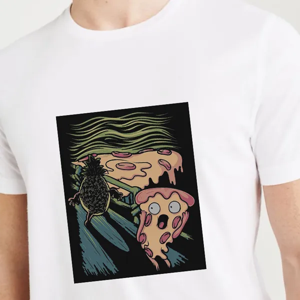 REMERA FIJI BLANCA ESTAMPA PIZZA