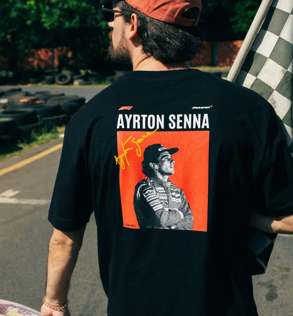REMERA LIBERATO OVERSIZE NEGRA AYRTON SENNA
