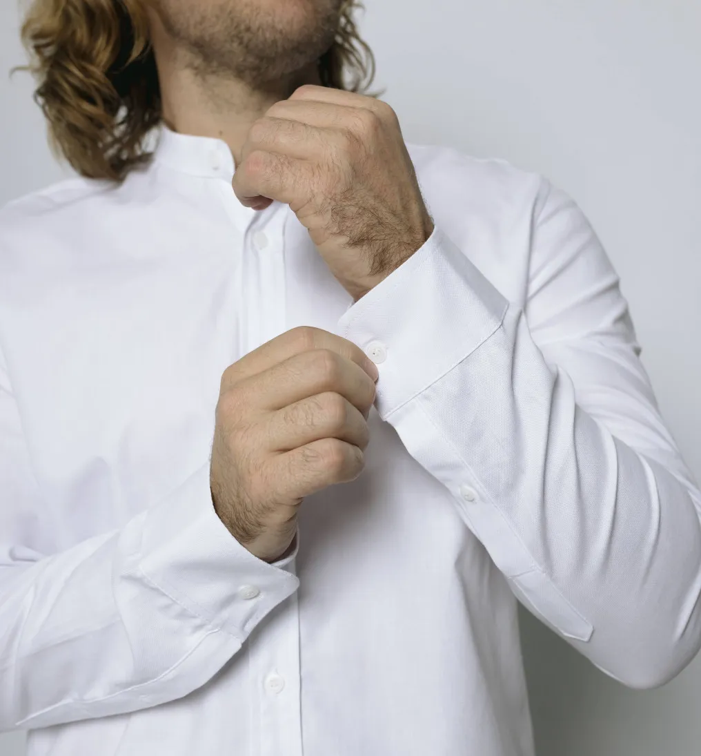 CAMISA MAO LIBERATO MANGAS LARGAS BLANCA