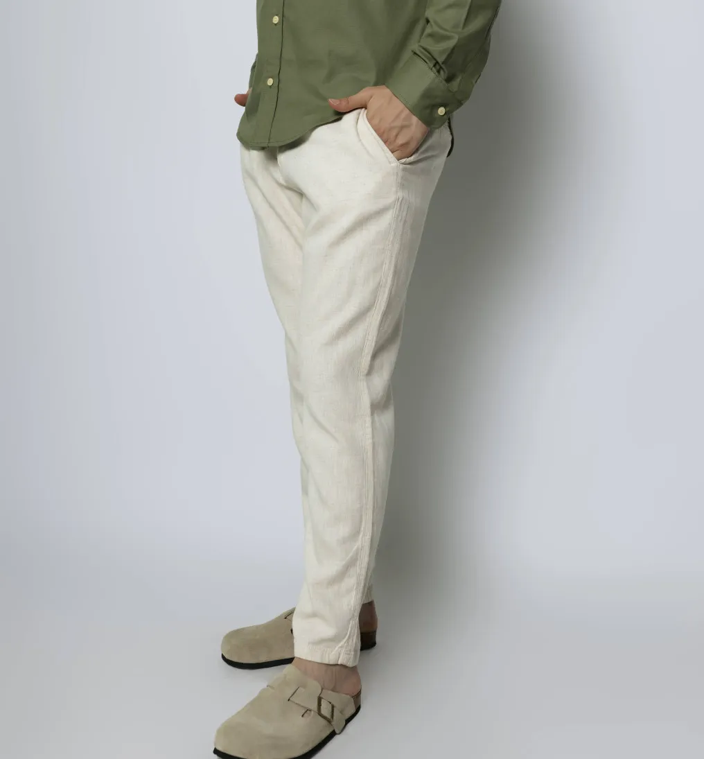 PANTALON CHINO LIBERATO DE LINO NATURAL