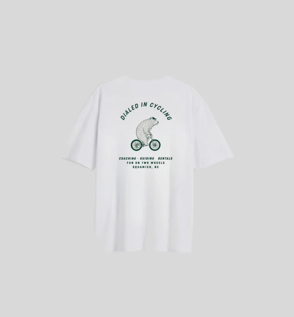 REMERA LIBERATO BASICS OVERSIZE MARFIL DIALED IN CYCLING