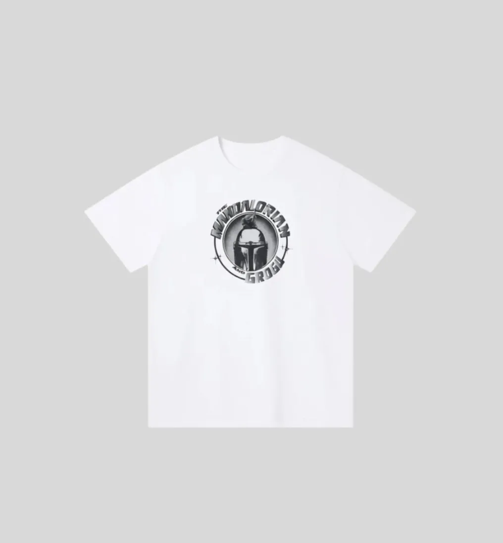 REMERA LIBERATO OVERSIZE BLANCA THE MANDALORIAN ANDE GROGU