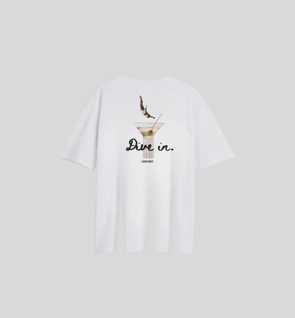 REMERA LIBERATO OVERSIZE MARFIL DIVE IN