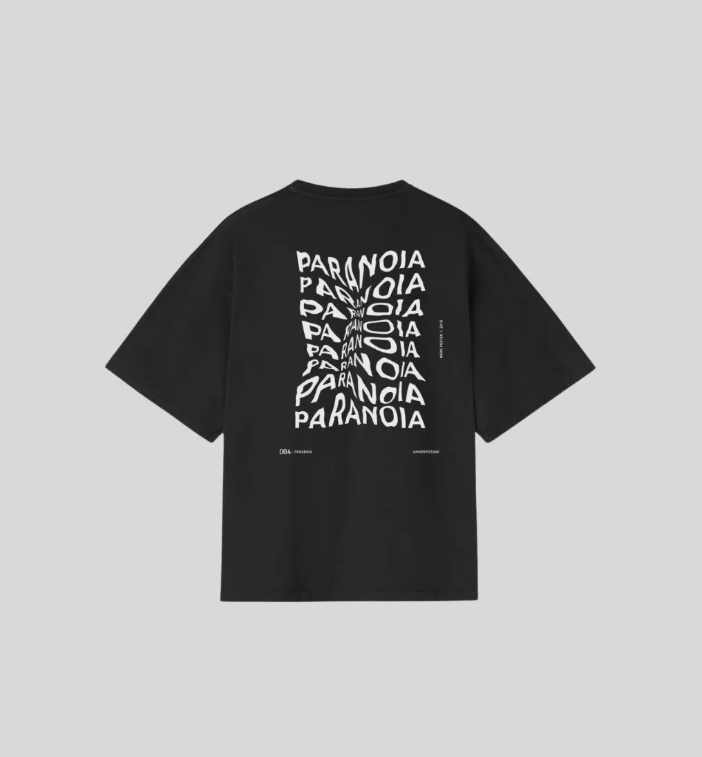 REMERA OVERSIZE PREMIUM 250 GSM LIBERATO BASICS OVERSIZE NEGRA PARANOIA