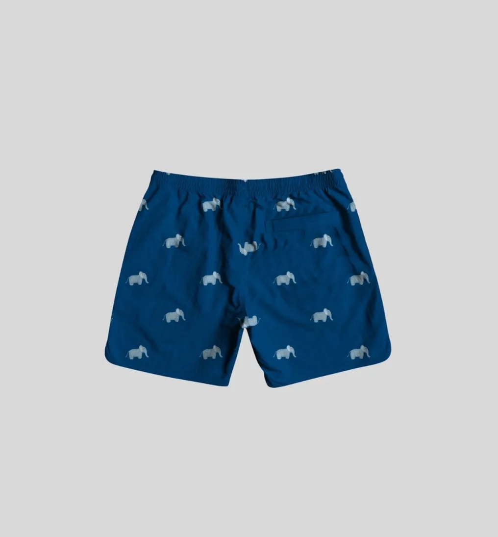 SHORT DE BAÑO AZUL ELEFANTES