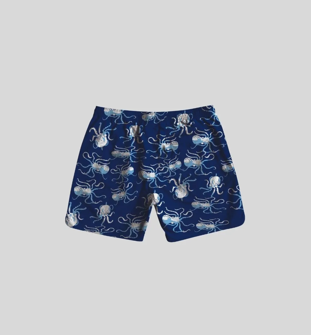 SHORT DE BAÑO LIBERATO BASICS AZUL MARINO PULPO