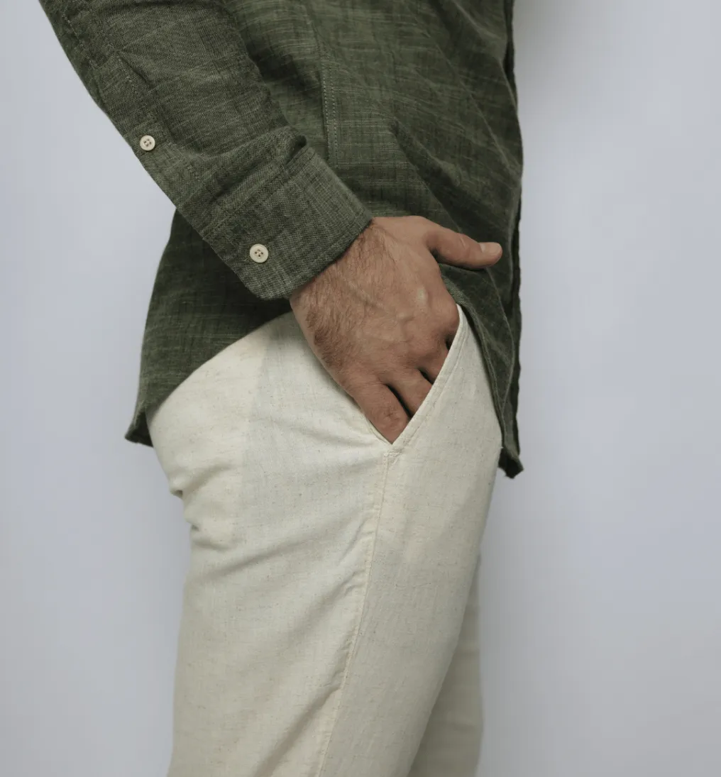 CAMISA LIBERATO CUELLO MAO MANGAS LARGAS VERDE