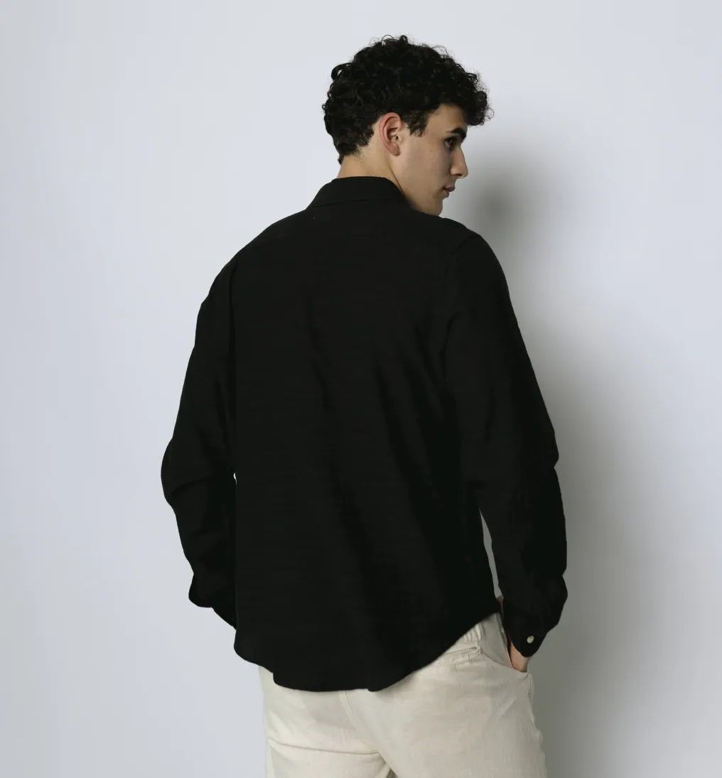 CAMISA LIBERATO MANGAS LARGAS NEGRA