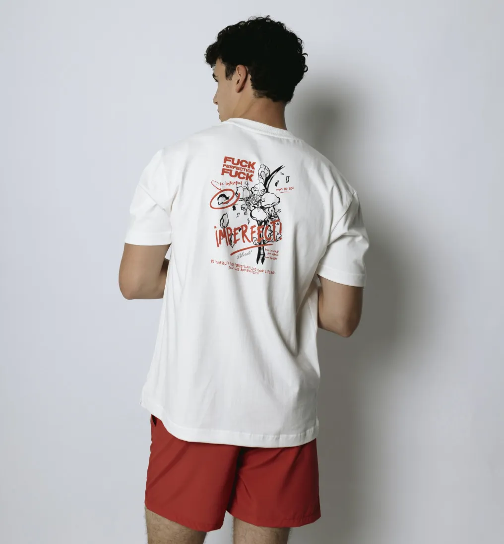 REMERA LIBERATO PREMIUM 250GSM OVERSIZE MARFIL IMPERFEC