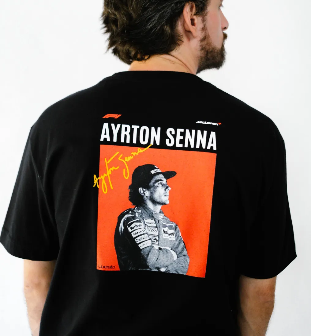 REMERA LIBERATO OVERSIZE NEGRA AYRTON SENNA