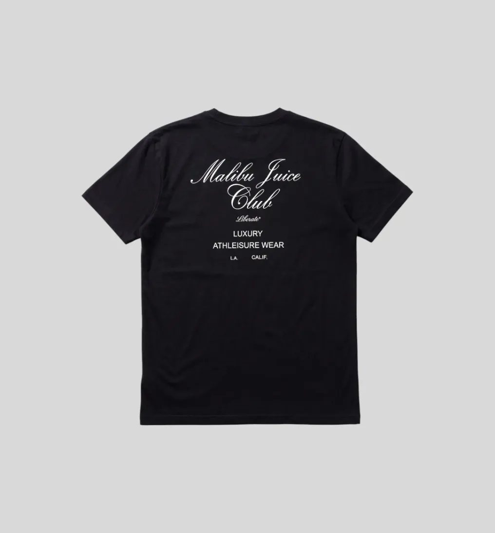 REMERA LIBERATO REGULAR FIT NEGRA MALIBU JUICE CLUB