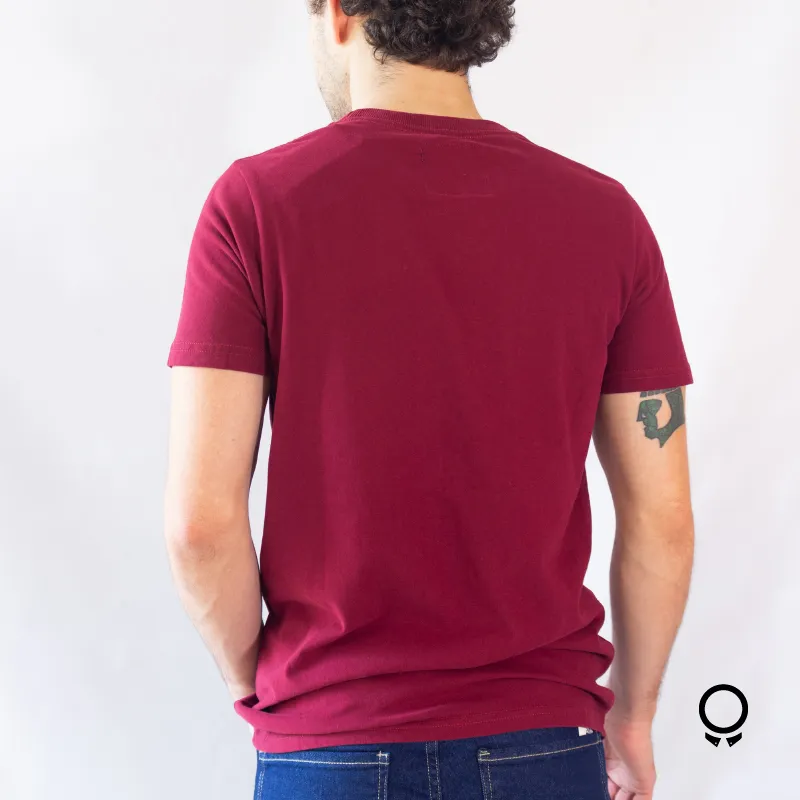 REMERA HOLLISTER CUELLO REDONDO BORDO