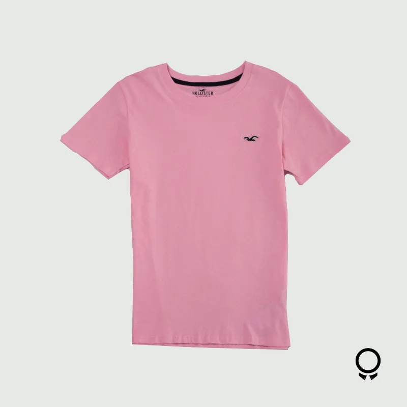 REMERA HOLLISTER REDONDO ROSADA