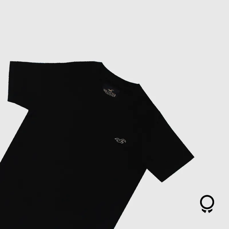 REMERA HOLLISTER REDONDO NEGRA