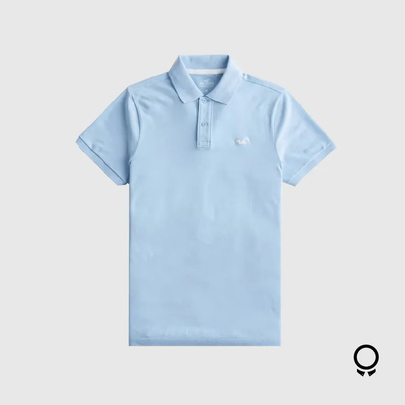 REMERA HOLLISTER POLO CELESTE