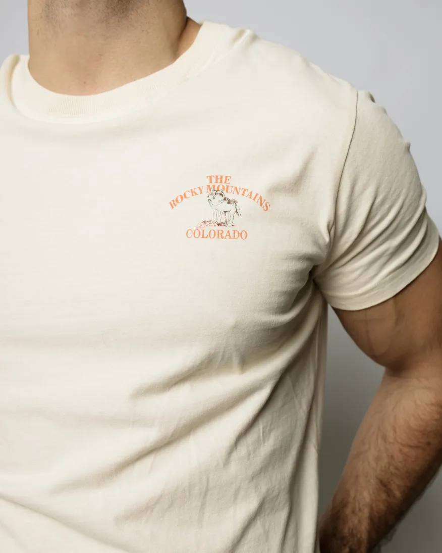 REMERA HOLLISTER REGULAR FIT BEIGE THE ROCKY MOUNTAINS