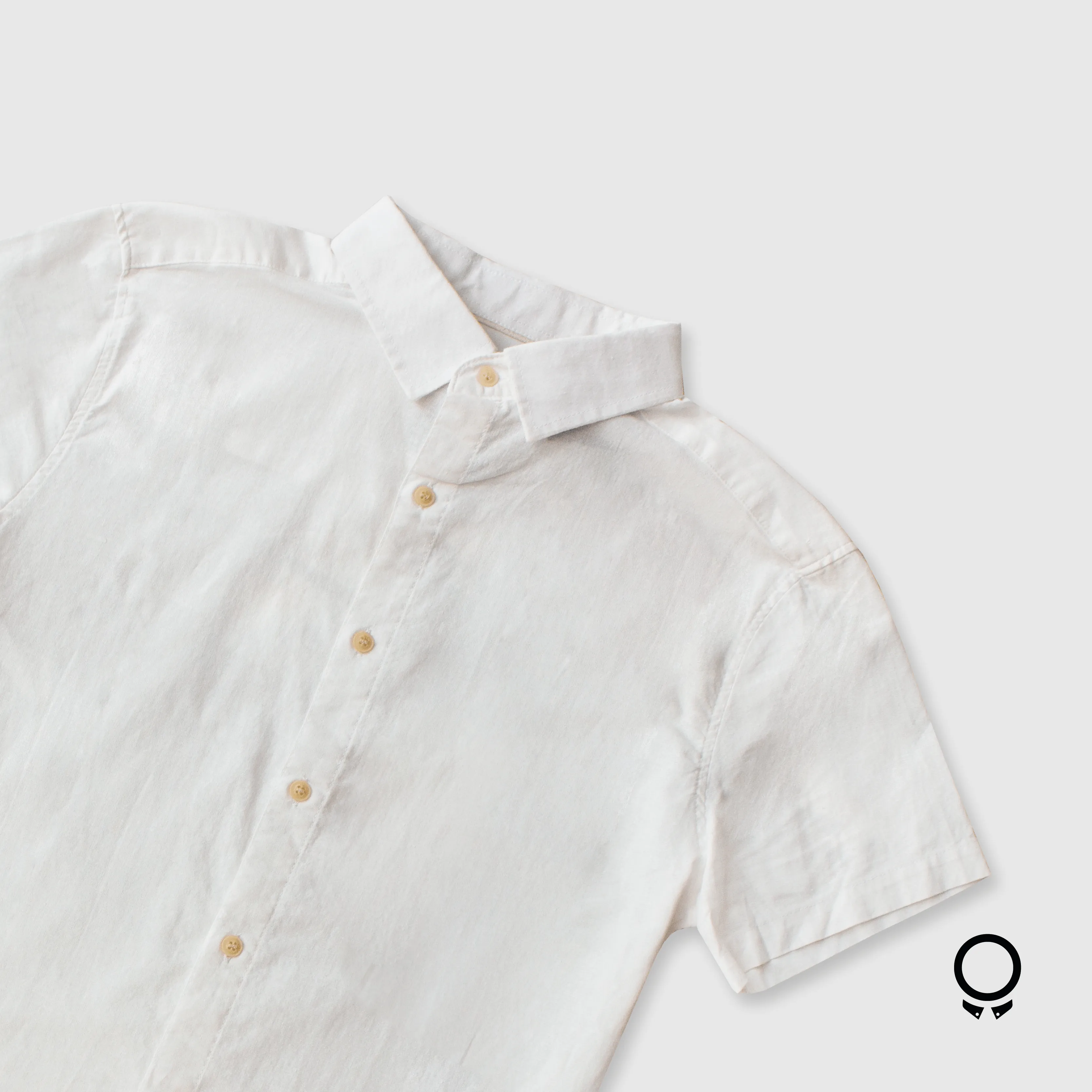 CAMISA KRISTOBELGA M/C LINO  HANAUMA BLANCA