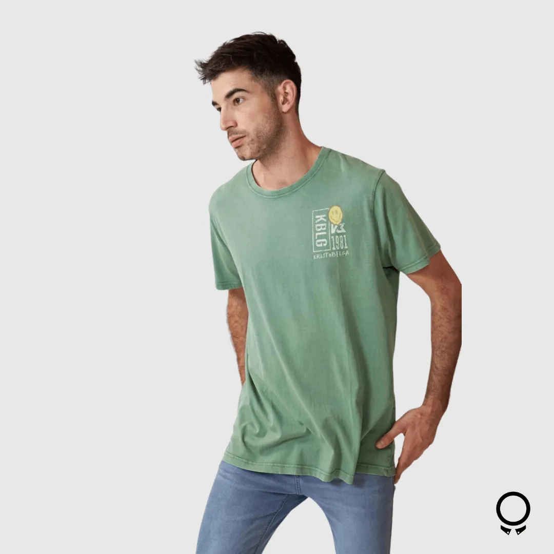 REMERA ESTAMPADA KRISTOBELGA LEEDS VERDE