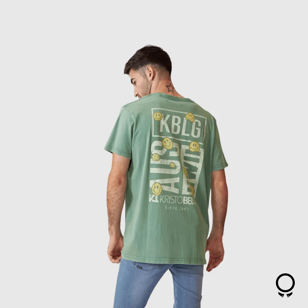 REMERA ESTAMPADA KRISTOBELGA LEEDS VERDE