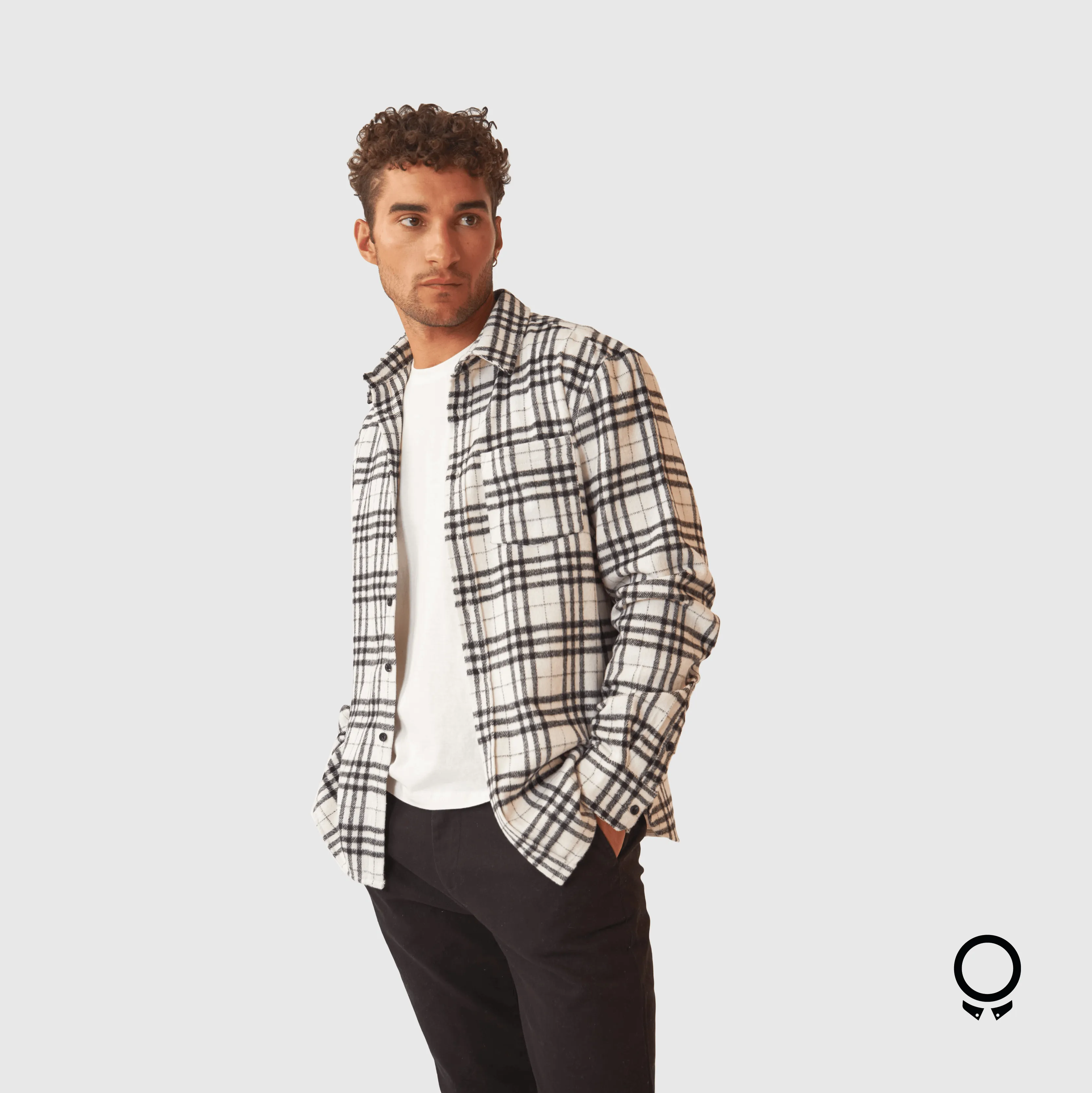 SOBRECAMISA KRISTOBELGA ADEL CUADROS BLANCOS