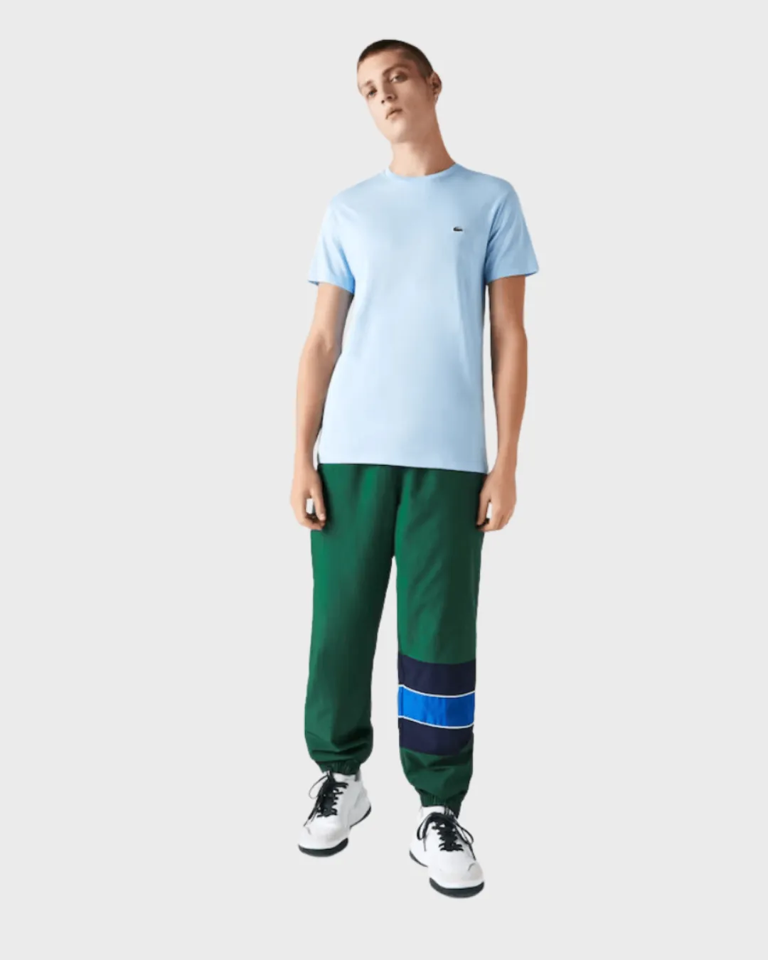 REMERA CUELLO REDONDO LACOSTE CELESTE