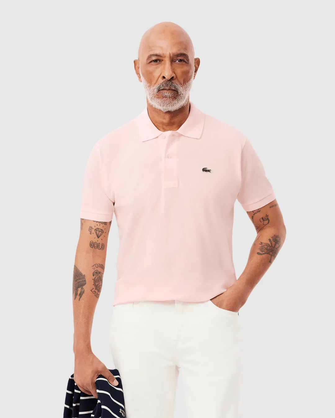 REMERA CUELLO POLO LACOSTE ROSADA