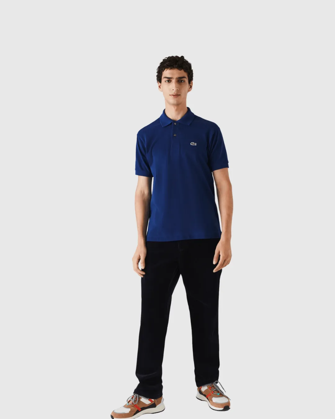 REMERA CUELLO POLO LACOSTE  AZUL