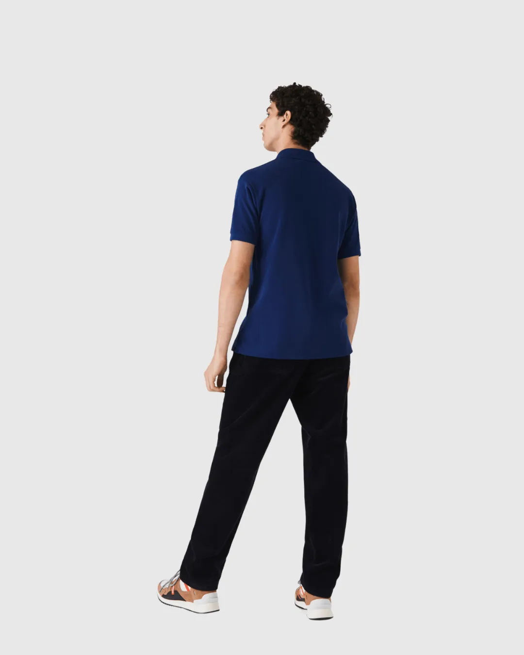 REMERA CUELLO POLO LACOSTE  AZUL