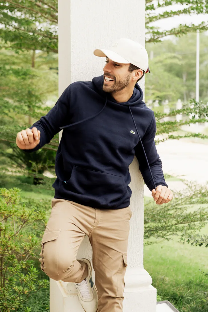 HOODIE LACOSTE AZUL MARINO