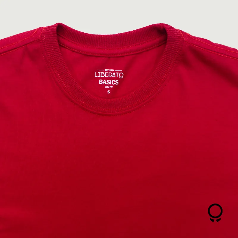 REMERA LIBERATO BASICS CUELLO REDONDO ROJO