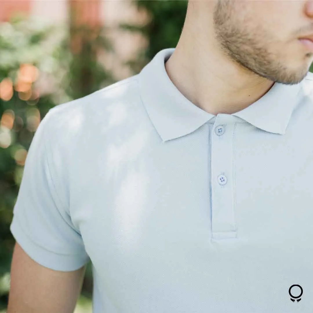 REMERA LIBERATO BASICS CUELLO POLO CELESTE