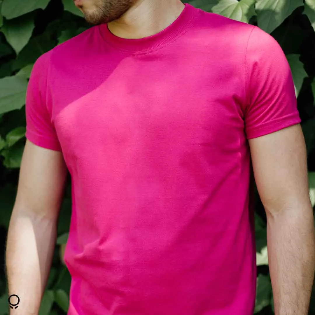 REMERA LIBERATO BASICS CUELLO REDONDO FUCSIA