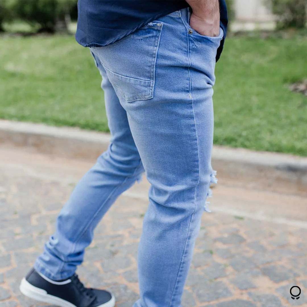 JEANS SLIM FIT LIBERATO BASICS CON ROTURA
