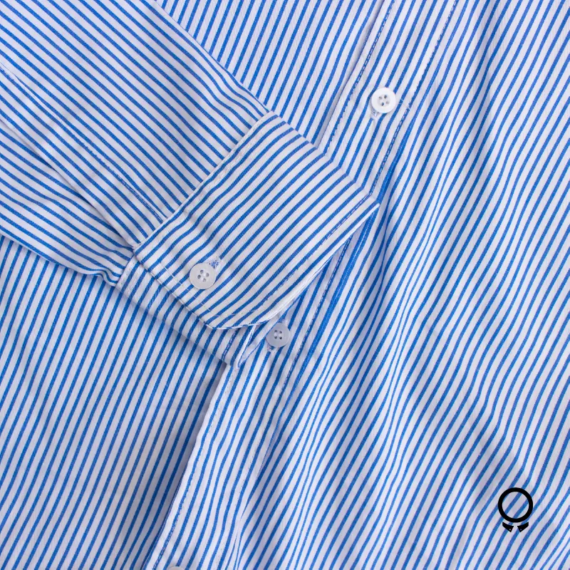 CAMISA LIBERATO BASICS MANGAS LARGAS RAYAS CELESTE