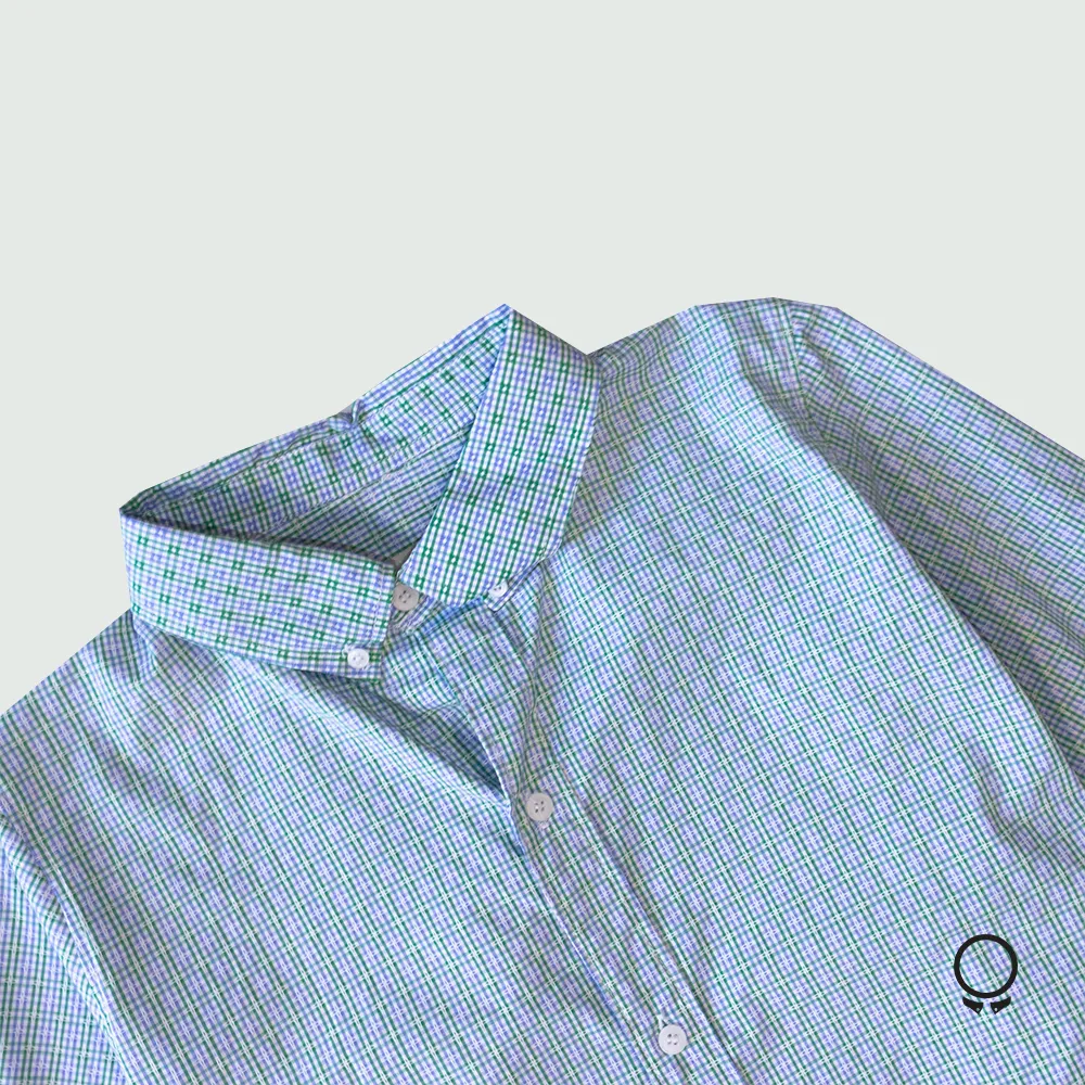 CAMISA LIBERATO BASICS CUADROS VERDE AZULES
