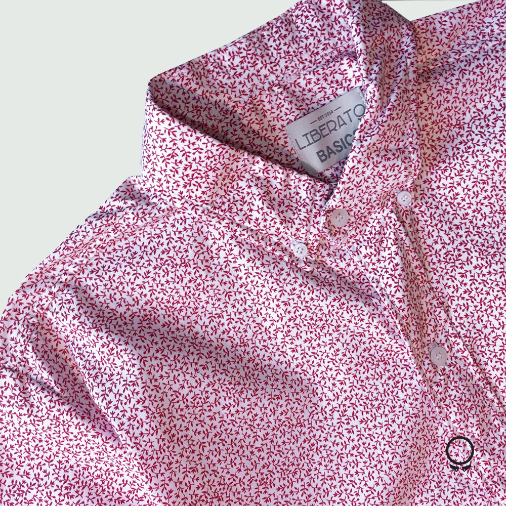 CAMISA LIBERATO BASICS MANGAS LARGAS FLORES ROJAS