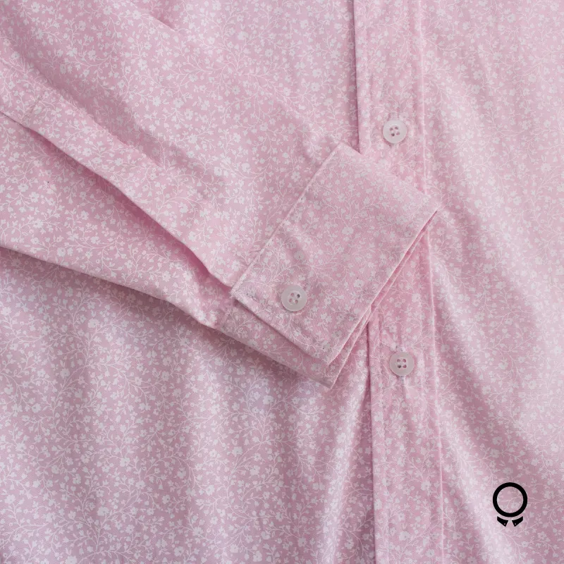 CAMISA LIBERATO BASICS  MANGAS LARGAS FLORES ROSADO