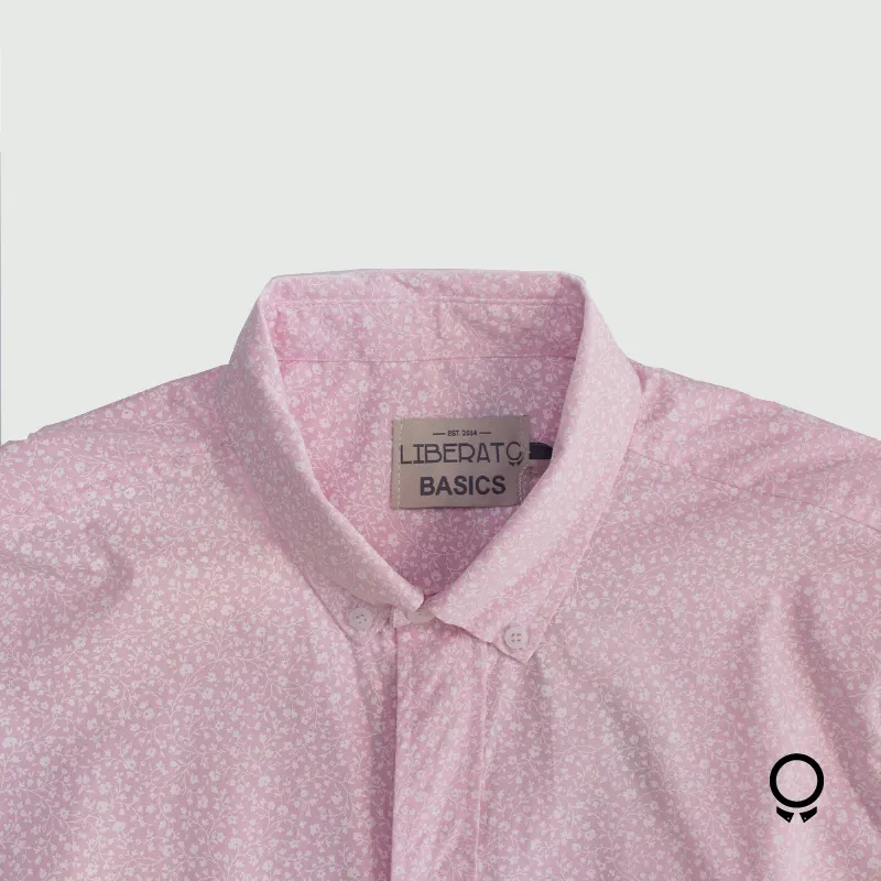 CAMISA LIBERATO BASICS  MANGAS LARGAS FLORES ROSADO