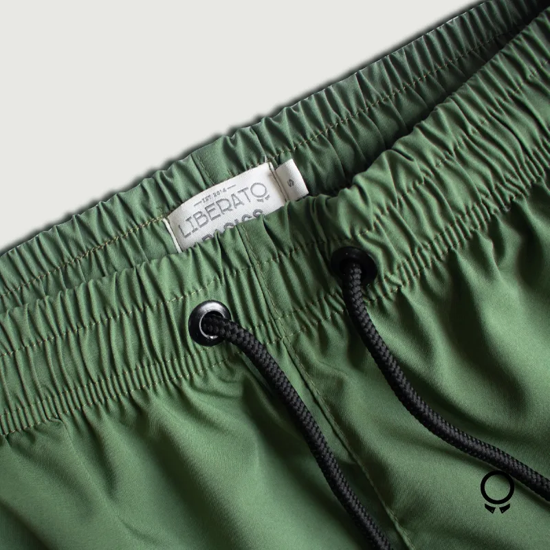 SHORT DE BAÑO LIBERATO BASICS VERDE