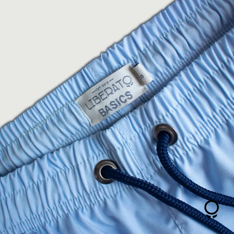 SHORT DE BAÑO LIBERATO BASICS CELESTE