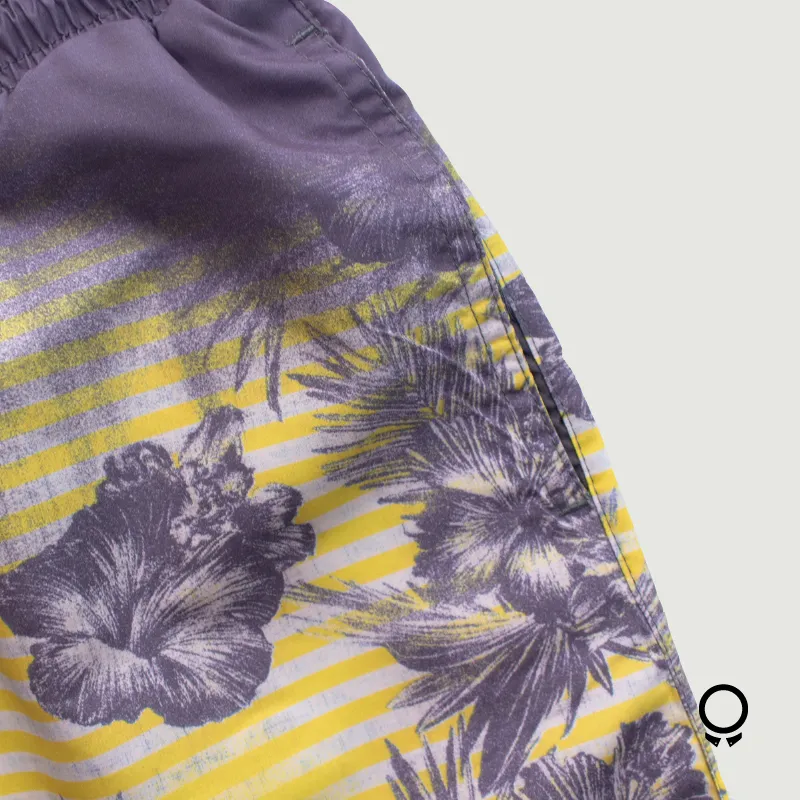 SHORT DE BAÑO LIBERATO BASICS AMARILLO ESTAMPADO FLORES