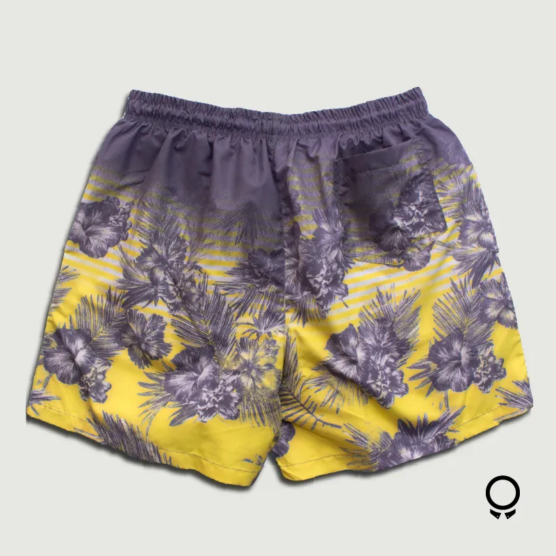 SHORT DE BAÑO LIBERATO BASICS AMARILLO ESTAMPADO FLORES