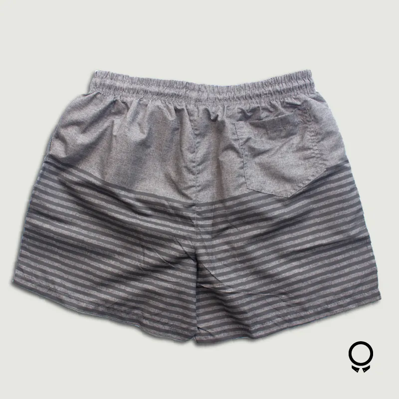 SHORT DE BAÑO LIBERATO BASICS NEGRO RAYADO