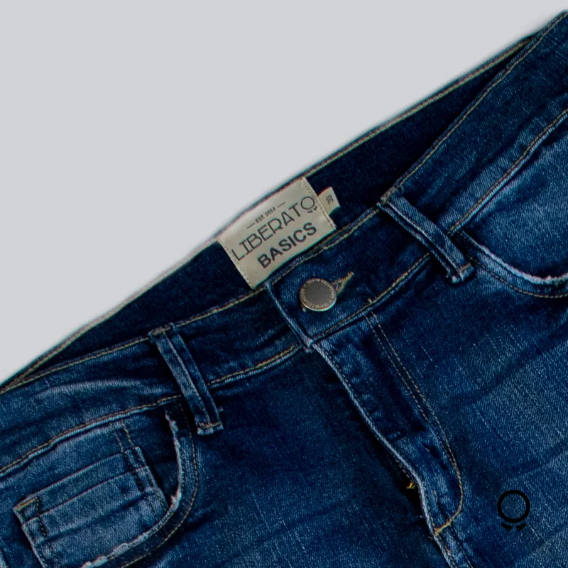 JEANS LIBERATO BASICS AZUL CON ROTURA