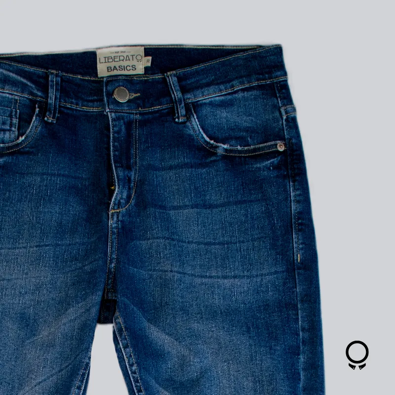 JEANS LIBERATO BASICS AZUL CON ROTURA