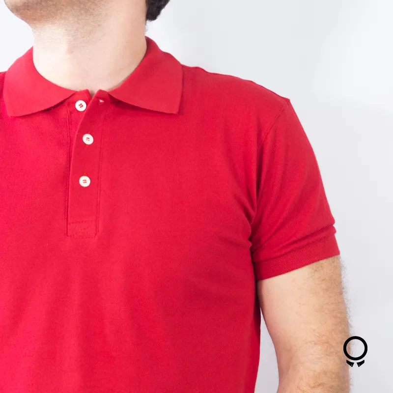 REMERA LIBERATO BASICS CUELLO POLO ROJO