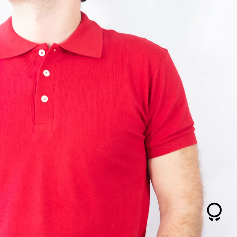 REMERA LIBERATO BASICS CUELLO POLO ROJO