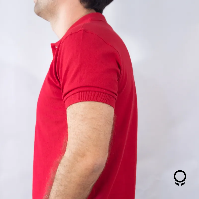 REMERA LIBERATO BASICS CUELLO POLO ROJO